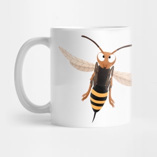Funny angry hornet wasp cartoon illustration Mug